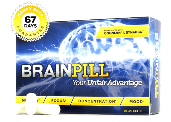 BrainPill bottle - satisfaction guarantee