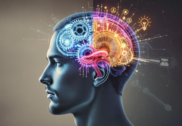Collage of brain gears, lightbulbs, and focus icons symbolizing cognitive enhancement